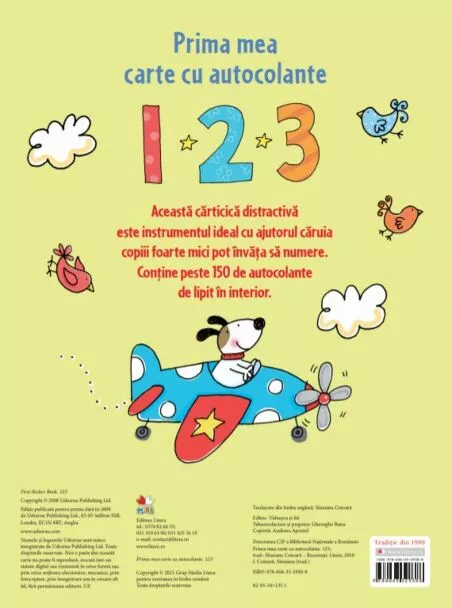 1 2 3. Prima mea carte cu autocolante – Carte pentru copii