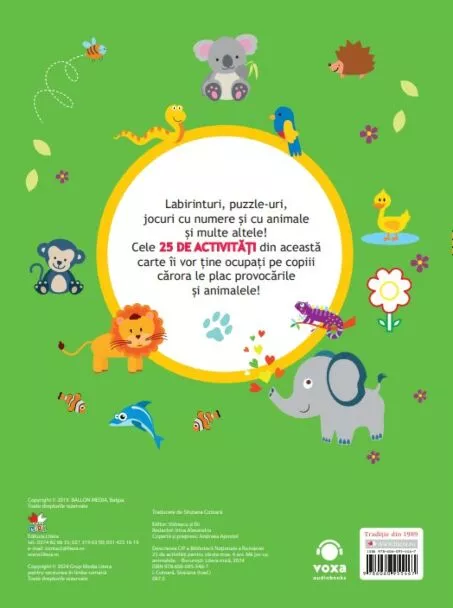 25 de activitati pentru varsta mea. 4 ani. Ma joc cu animalele