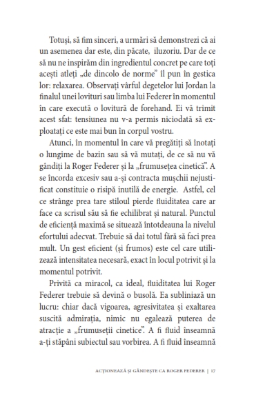 Acționează și gândește ca Roger Federer. Elegant, calm, concentrat, organizat, echilibrat, riguros, simpatic — Mathieu Aeschmann