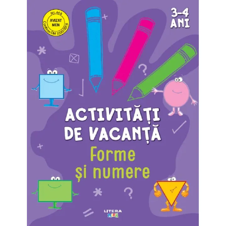 Activitati de vacanta. Forme si numere (3-4 ani) – Carte pentru copii