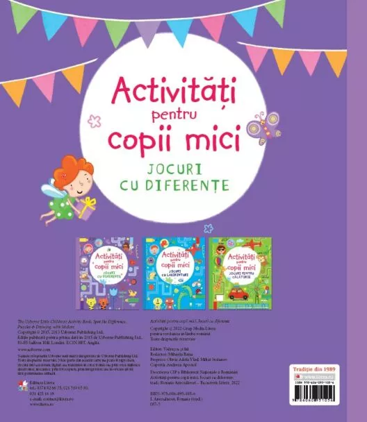 Activitati pentru copii mici. Jocuri cu diferente – Carte pentru copii