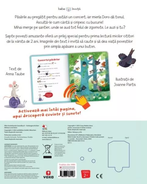 Bebe invata. Ascult si descopar. Primele mele povesti cu sunete. Carte cu pictograme si sunete – Carte pentru copii