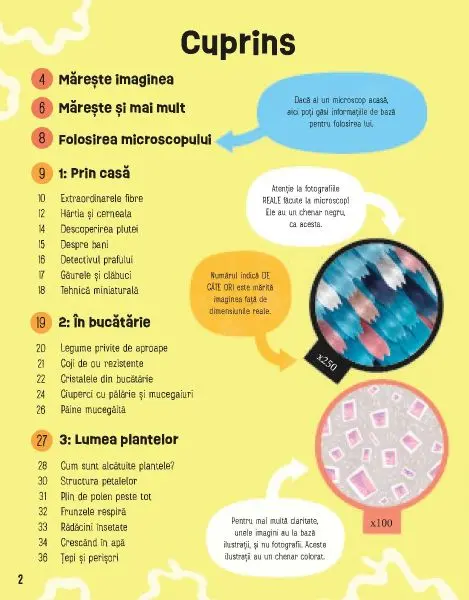 Cartea microscopului (Usborne) – Carte pentru copii