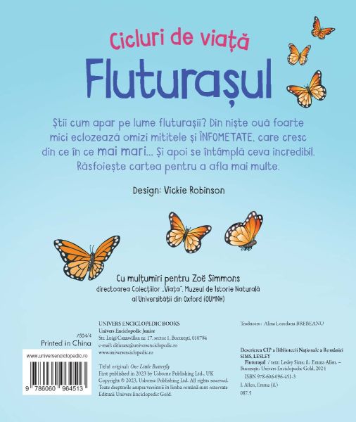 Cicluri de viata. Fluturasul (Usborne) – Carte pentru copii