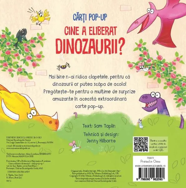 Cine a eliberat dinozaurii? (Usborne Pop-up) – Carte pentru copii