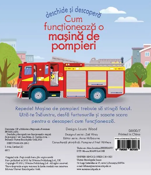 Cum functioneaza o masina de pompieri (Usborne) – Carte pentru copii