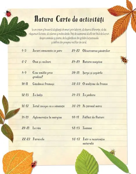 Descopera natura. Carte de activitati (Usborne) – Carte pentru copii