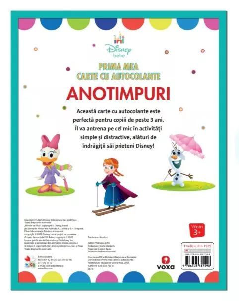 Disney bebe. Prima mea carte cu autocolante. Anotimpuri – Carte pentru copii