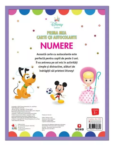 Disney bebe. Prima mea carte cu autocolante. Numere – Carte pentru copii