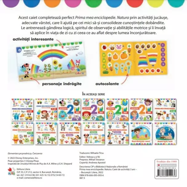 Disney. Prima mea enciclopedie. Natura. Caiet de activitati 3 ani – Carte pentru copii