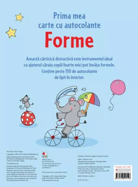 Forme. Prima mea carte cu autocolante – Carte pentru copii
