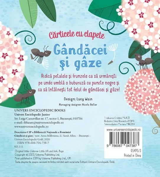 Gandacei si gaze - clapete (Usborne) – Carte pentru copii
