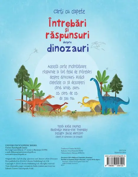 Intrebari si raspunsuri despre dinozaurii (Usborne) – Carte pentru copii