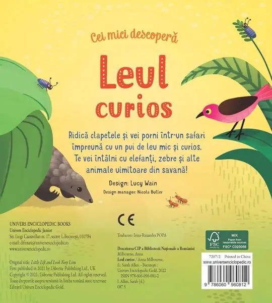 Leul curios (Usborne) – Carte pentru copii
