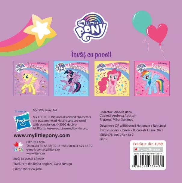 My Little Pony. Invat cu poneii. Literele