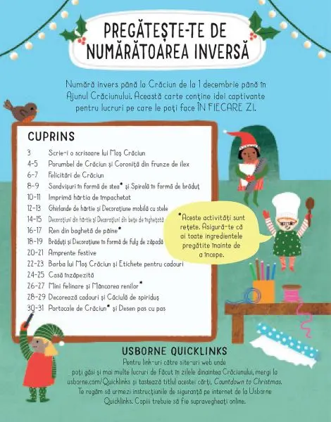 Numaratoarea inversa pana la Craciun (Usborne)