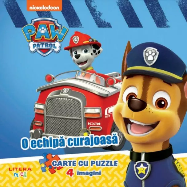 Patrula Catelusilor. O echipa curajoasa. Carte cu puzzle – Carte pentru copii