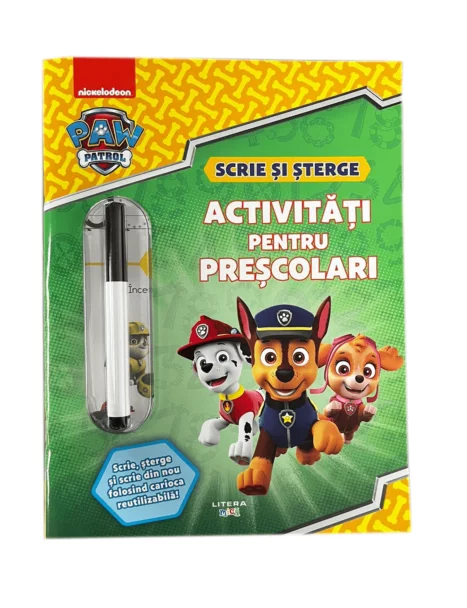 Patrula Catelusilor. Scrie si sterge. Activitati pentru prescolari – Carte pentru copii