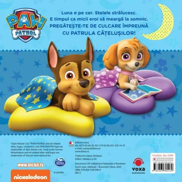 Patrula Catelusilor. Somn usor, catelusi! – Carte pentru copii