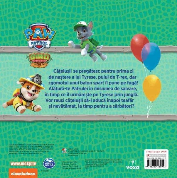Patrula Catelusilor. Ziua de nastere a dinozaurului – Carte pentru copii