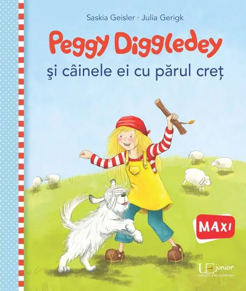 Peggy Diggledey si cainele ei cu parul cret