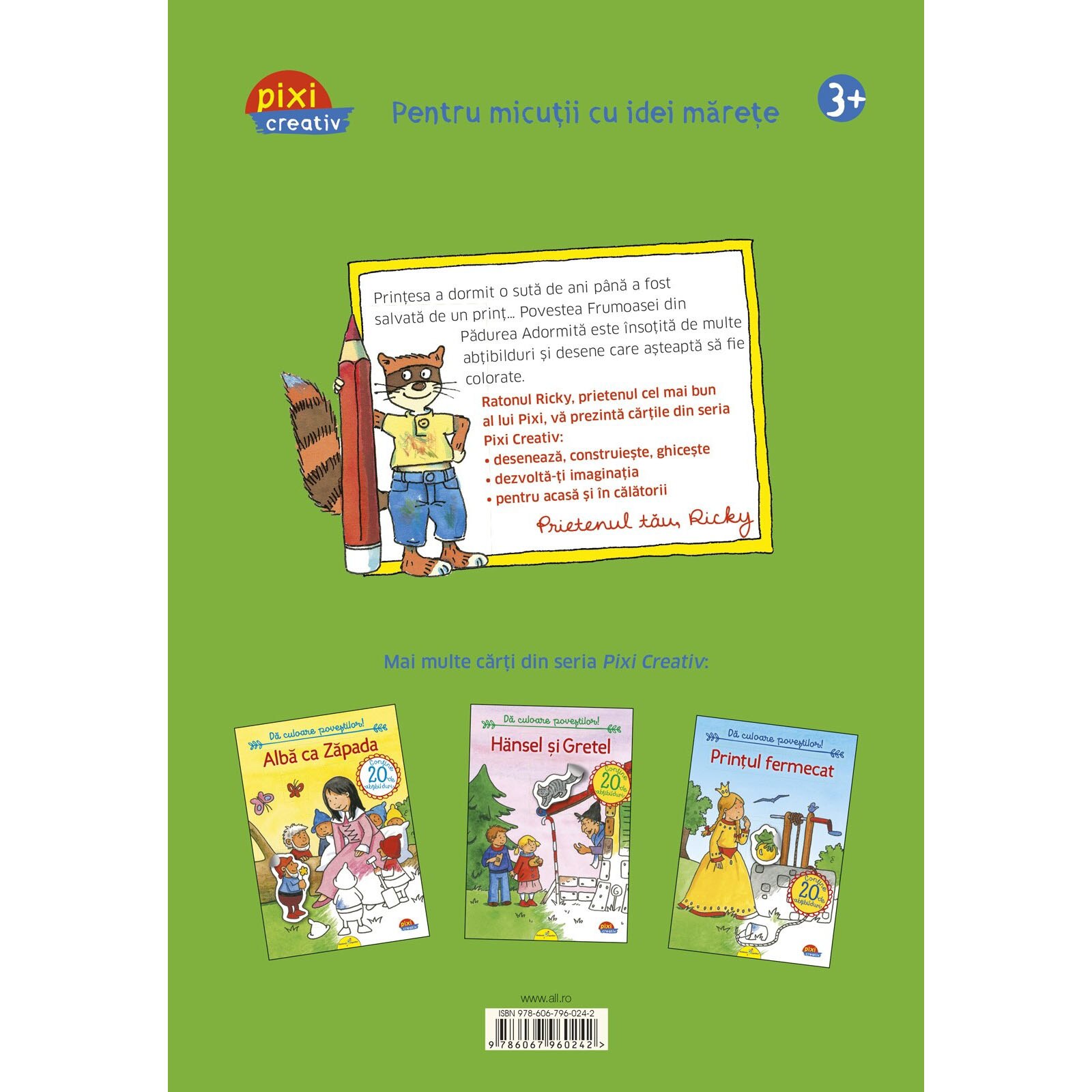 Pixi Creativ. Frumoasa din Padurea Adormita – Carte pentru copii