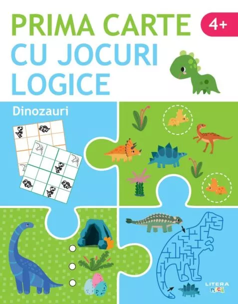 Prima carte cu jocuri logice. Dinozauri (4+) – Carte pentru copii