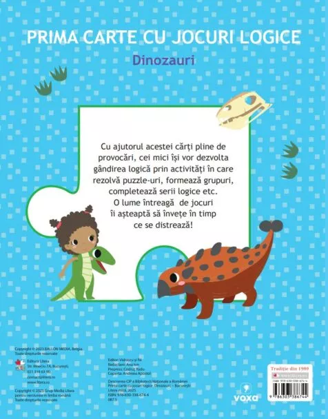 Prima carte cu jocuri logice. Dinozauri (4+) – Carte pentru copii