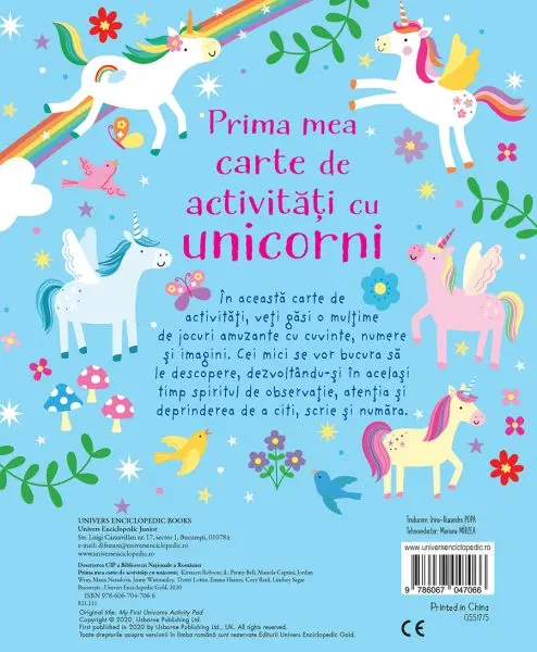 Prima mea carte de activitati cu unicorni (Usborne) – Carte pentru copii