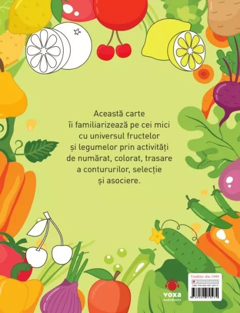 Prima mea carte de activitati. Fructe si legume – Carte pentru copii