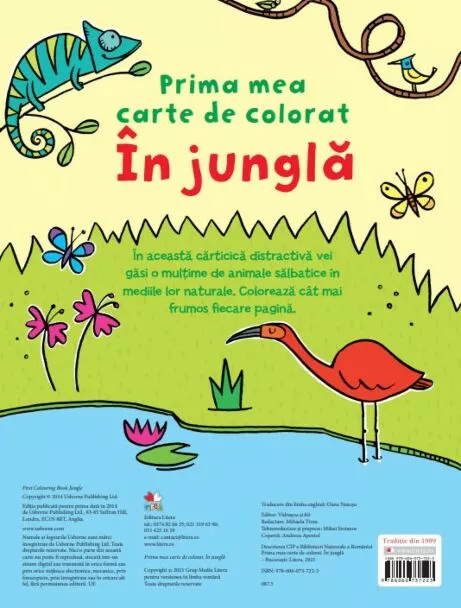 Prima mea carte de colorat. In jungla – Carte pentru copii