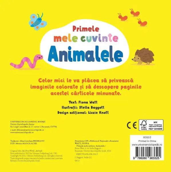Primele mele cuvinte. Animalele (Usborne) – Carte pentru copii