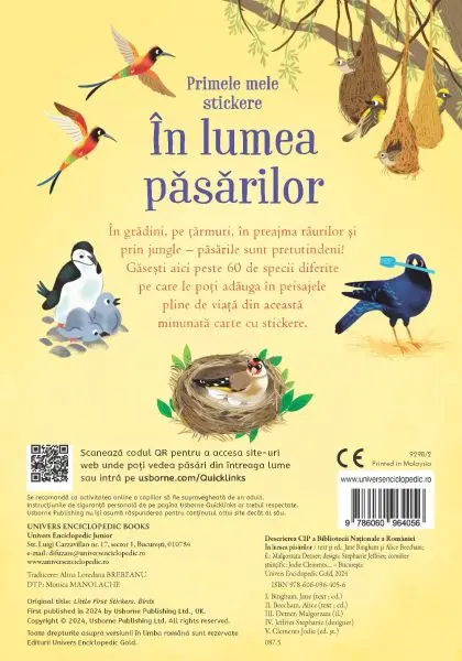 Primele mele stickere: In lumea pasarilor (Usborne)