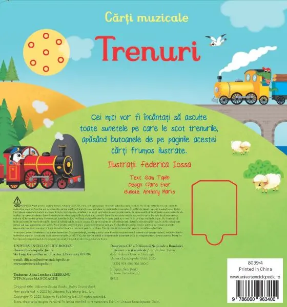Trenuri: carţi muzicale (Usborne) – Carte pentru copii