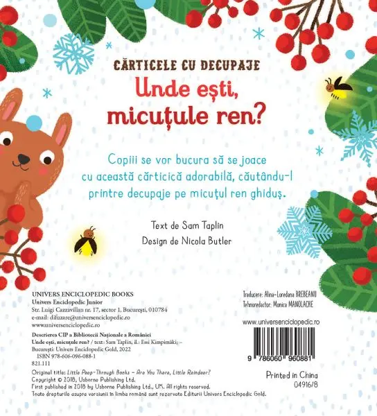 Unde esti, micutule ren? (Usborne) – Carte pentru copii