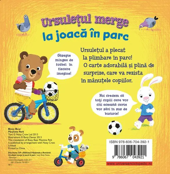 Ursuletul merge la joaca in parc – Carte pentru copii