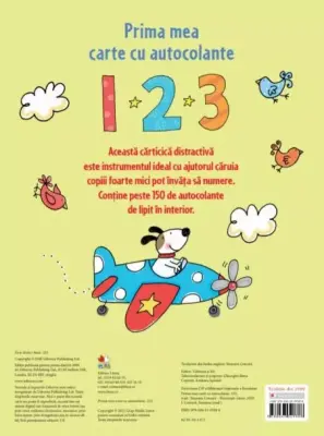 1 2 3. Prima mea carte cu autocolante
