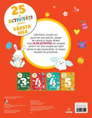 25 de activitati pentru varsta mea. 4 ani. Paste fericit, iepurasule! – Carte pentru copii