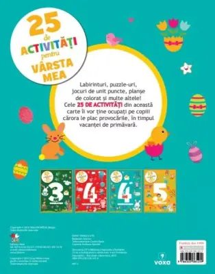 25 de activitati pentru varsta mea. 4 ani. Primavara iepurasilor – Carte pentru copii