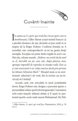 Acționează și gândește ca Roger Federer. Elegant, calm, concentrat, organizat, echilibrat, riguros, simpatic — Mathieu Aeschmann
