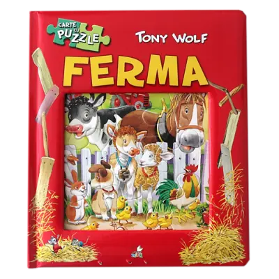 Carte cu puzzle. Ferma. Tony Wolf – Carte pentru copii