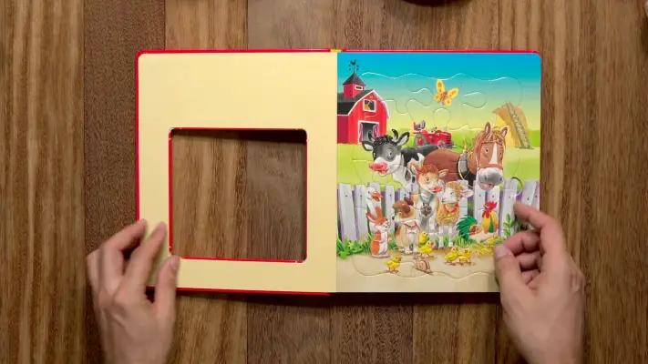 Carte cu puzzle. Ferma. Tony Wolf – Carte pentru copii