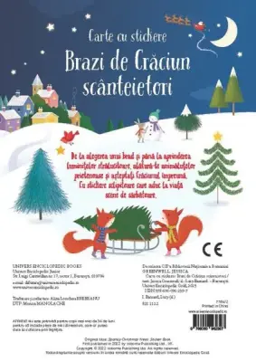 Carte cu stickere: Brazi de Craciun scanteietori (Usborne)