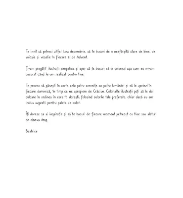 Crăciun în culoare – Advent — Beatrice-Andreea Gherghel