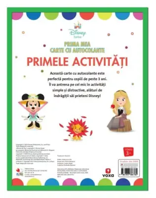 Disney bebe. Prima mea carte cu autocolante. Primele activitati