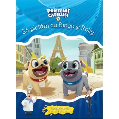 Disney. Prietenii Catelusi. Sa Pictam Cu Bingo Si Rolly. Carte De Colorat Cu Pensula Si Acuarele