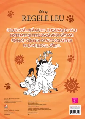 Disney. Regele leu. Desene de poveste. Carte cu autocolante