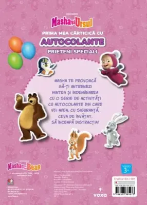 Masha si Ursul. Prima mea carticica cu autocolante. Prieteni speciali