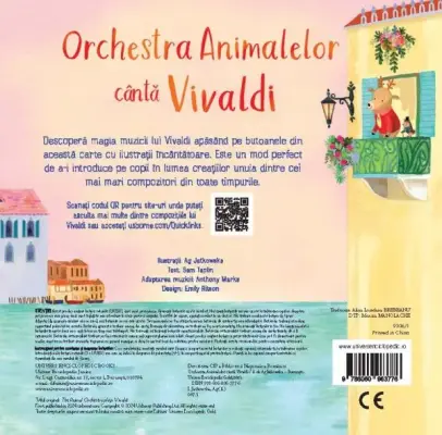 Orchestra Animalelor canta Vivaldi (Usborne) – Carte pentru copii
