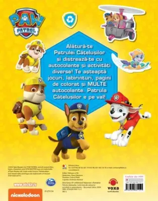 Patrula Catelusilor. Cartea mea de colorat si activitati cu autocolante